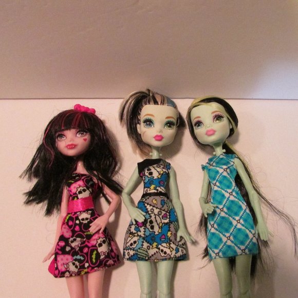 lot of 3 Monster High dolls Frankie Stein and Draculuara - Picture 3 of 7